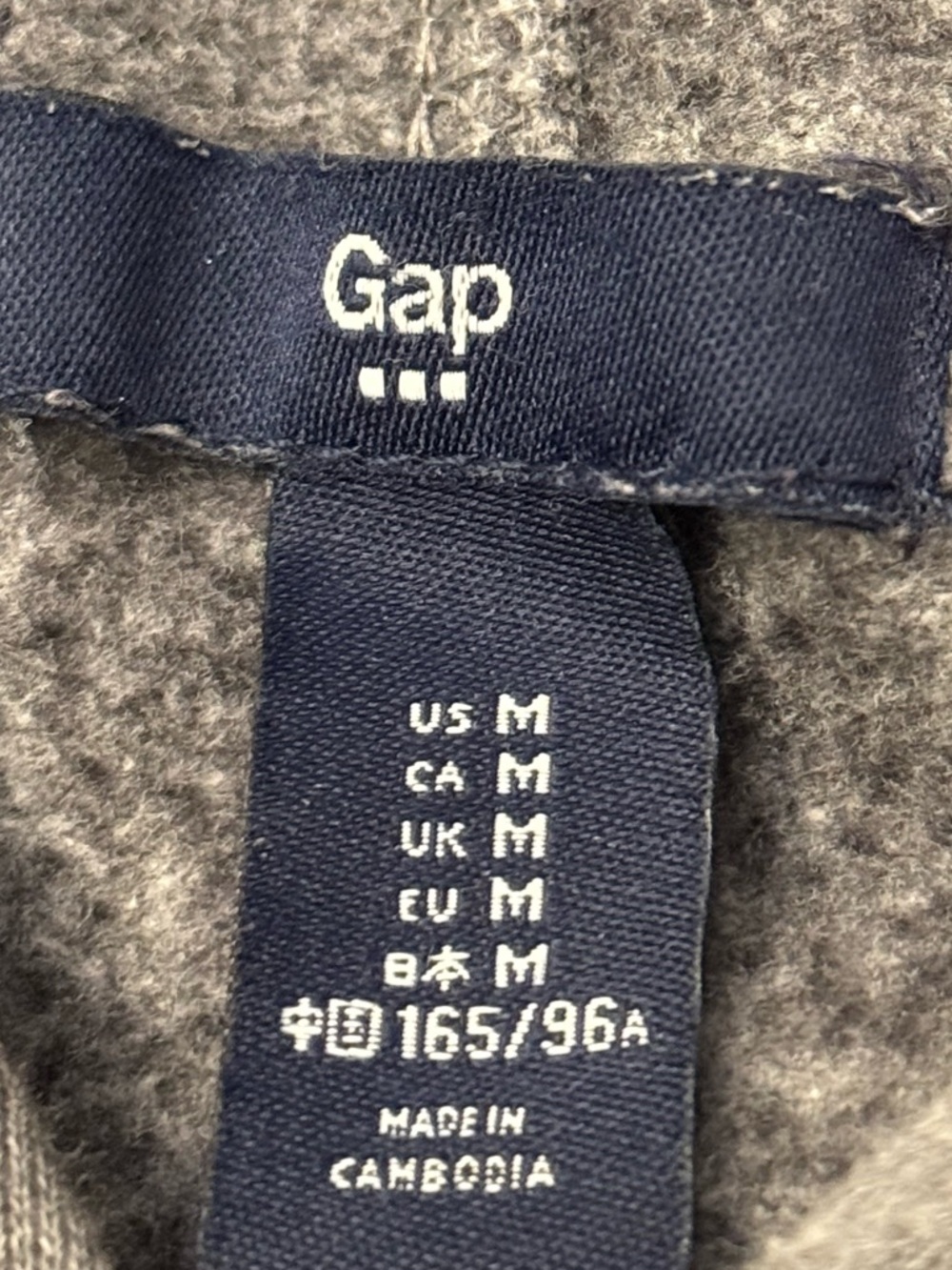 GAP Vintage Y2K Women’s Dark Gray and Lilac Purple Hooded Pullover Sweatshirt; M - Picture 6 of 10